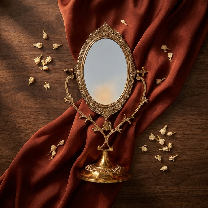 Antique Gold Tabletop Mirror