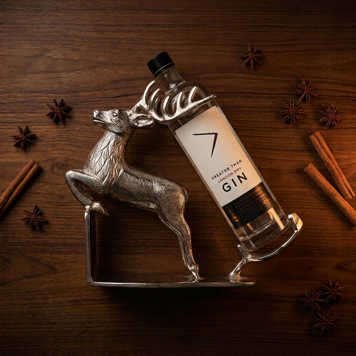 Black Deer Bottle Holder Showpiece