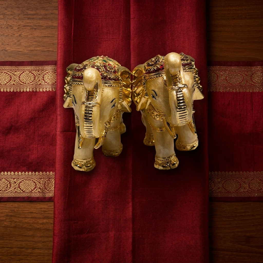 Royal Luxury Elephant Pair Showpiece for living room and office
