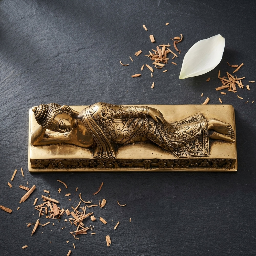 Reclining Buddha Statue meditation showpiece for living room decoration