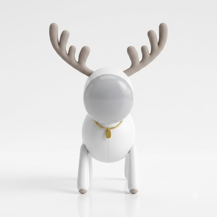 White Reindeer Decorative Showpiece
