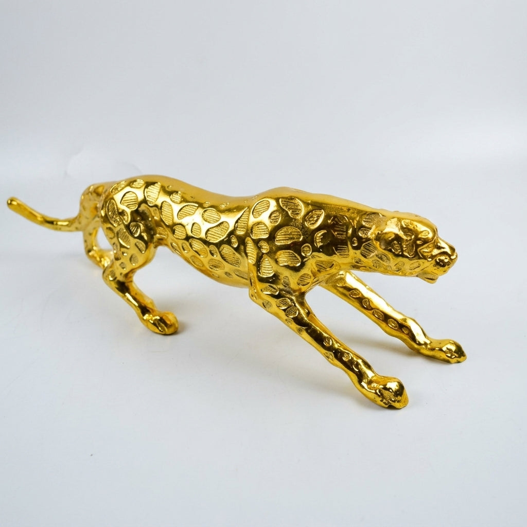 Elegant Golden Leopard Figurine for office and living room décor