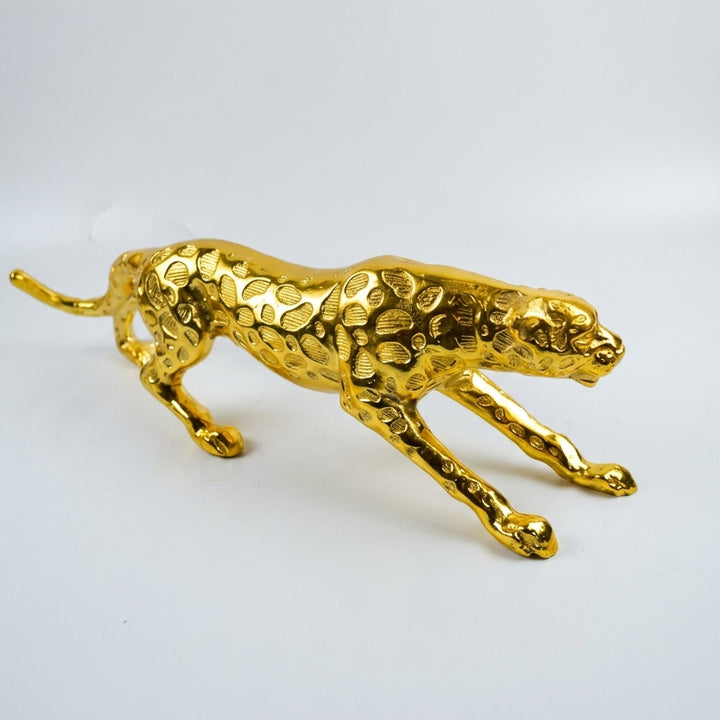 Elegant Golden Leopard Figurine for office and living room décor