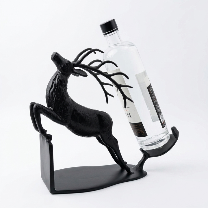 Black Deer Bottle Holder Showpiece