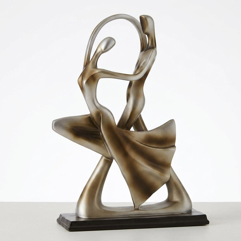 Abstract dancing couple showpiece for modern luxury home decor