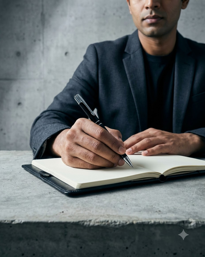 Black Notebook and Pen Gift Set