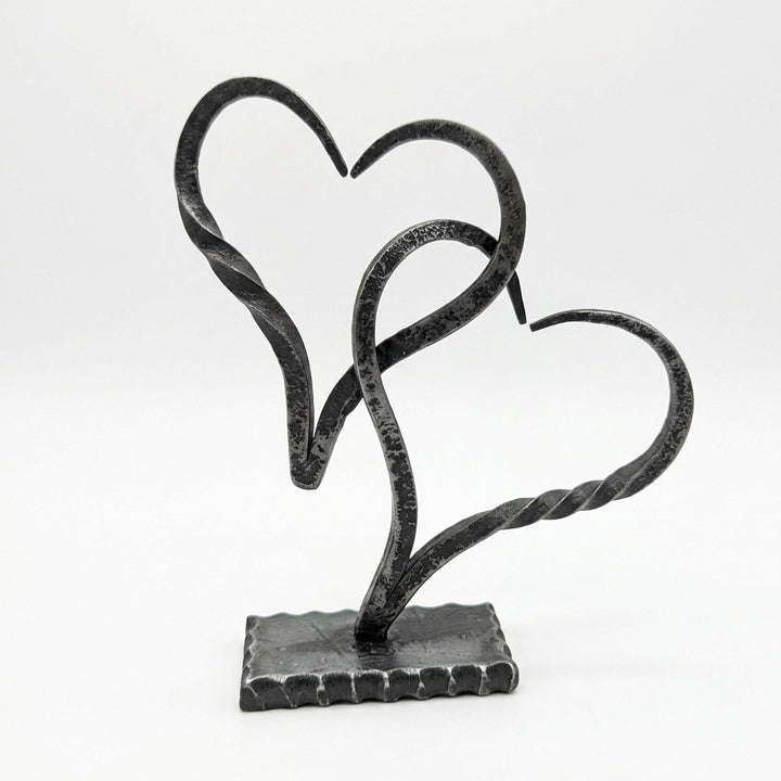 Luxury Abstract Double Heart Table Decor Showpiece for elegant living room décor