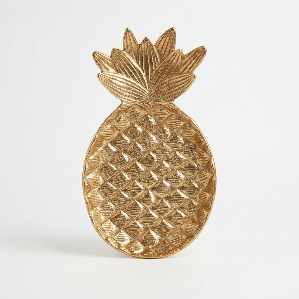 Handcrafted Gold Pineapple Showpiece for Home Decor