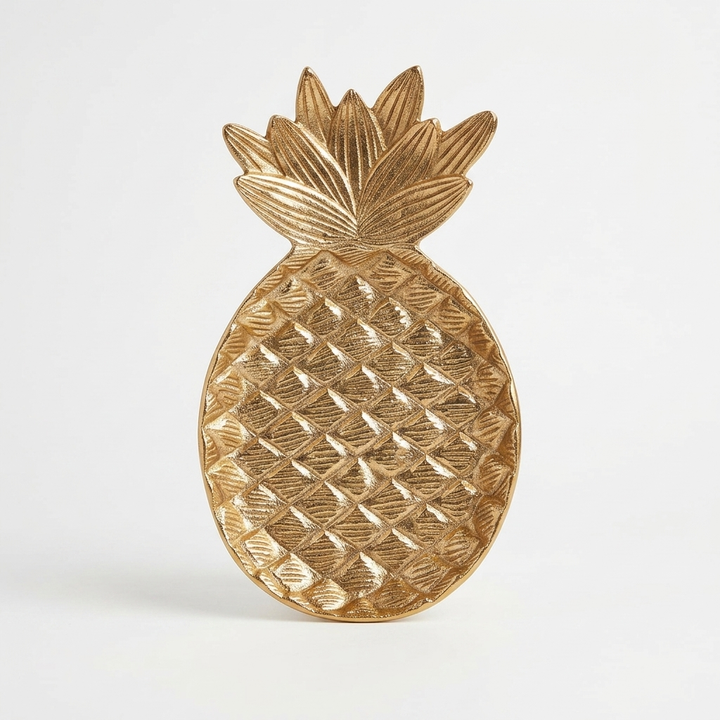 Handcrafted Gold Pineapple Showpiece for Home Decor