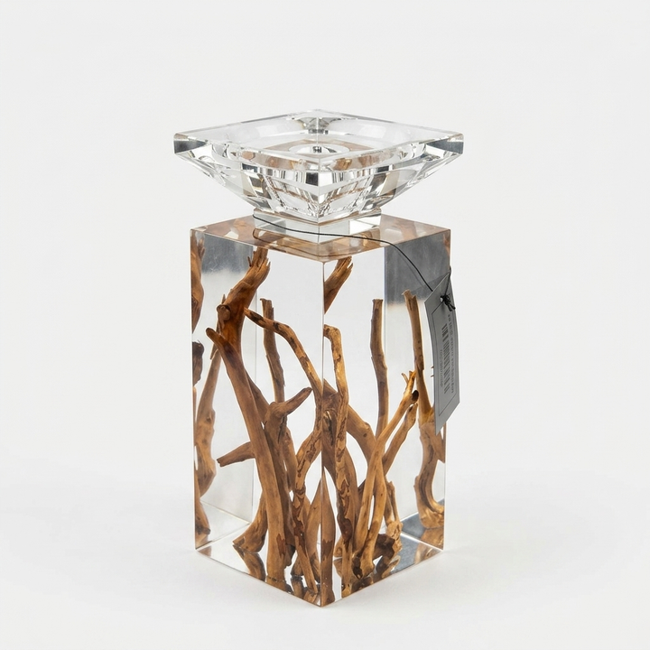 Luxury candle holder for home decor with sculptural branch design