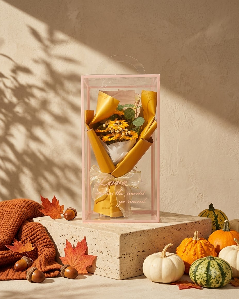 Yellow Sunflower Bouquet in Gift Box