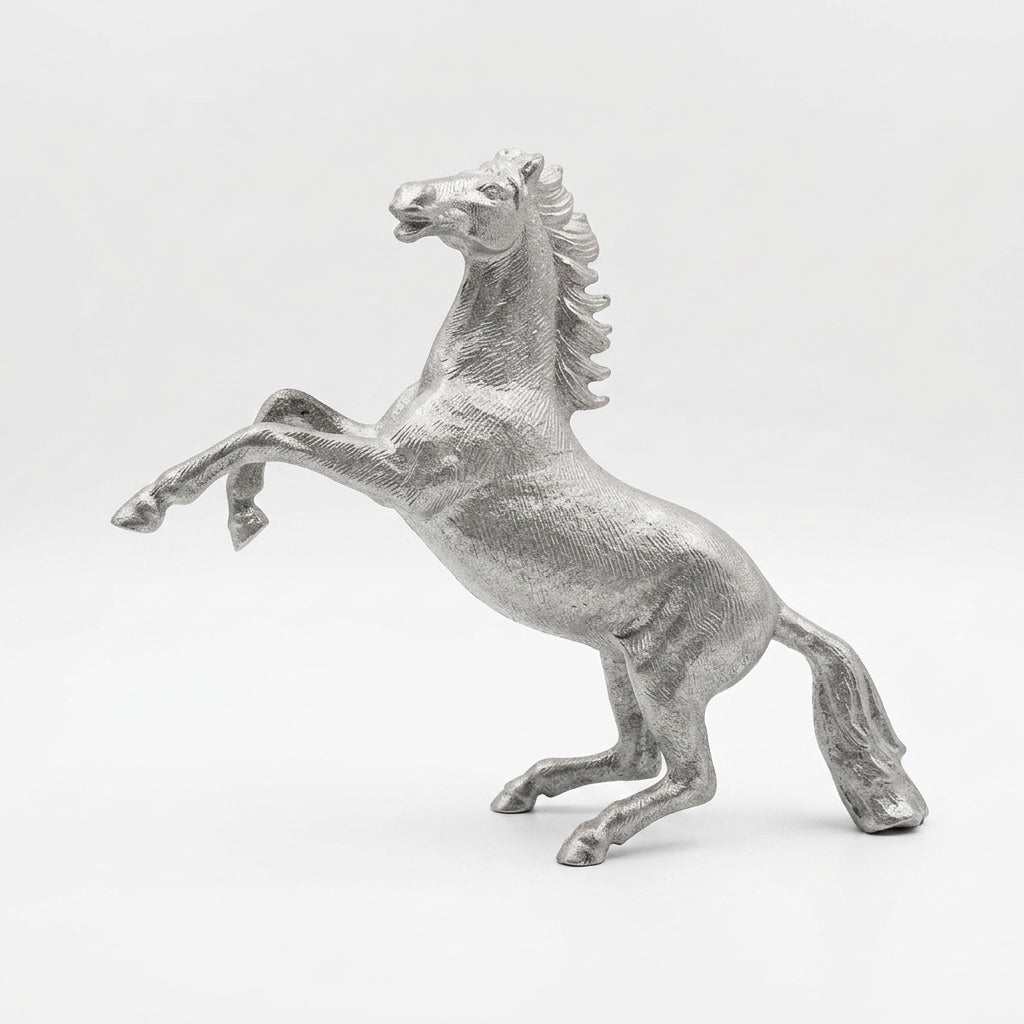 Luxury Silver Rearing Horse Showpiece for premium gifting