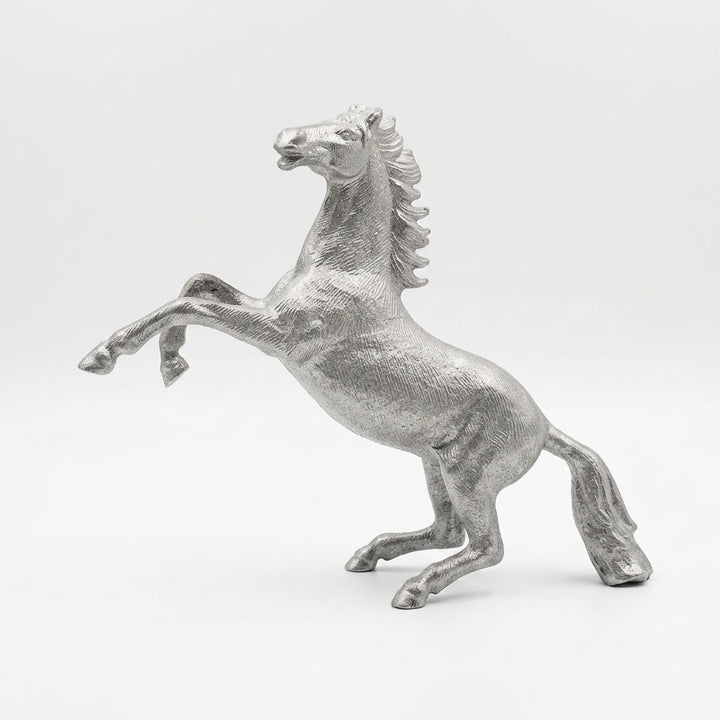 Luxury Silver Rearing Horse Showpiece for premium gifting
