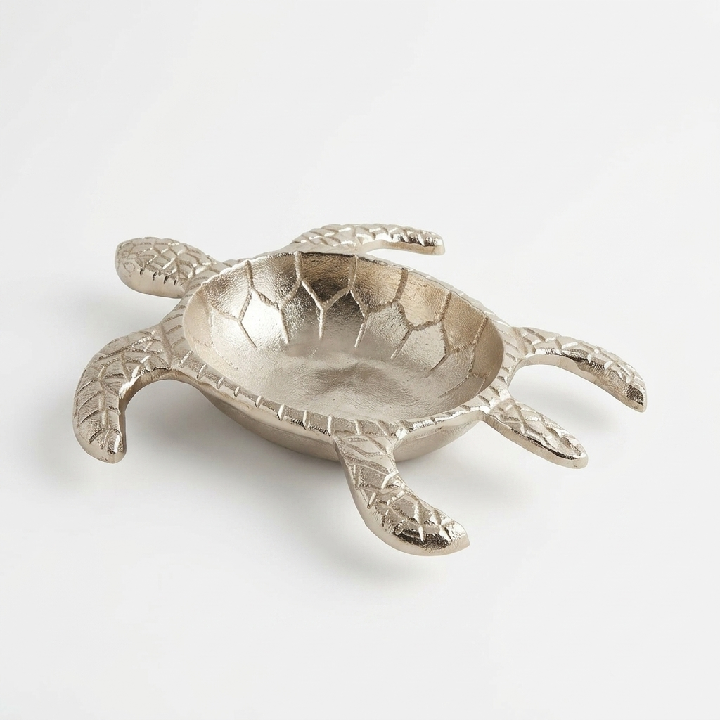Decorative Metal Turtle Bowl
