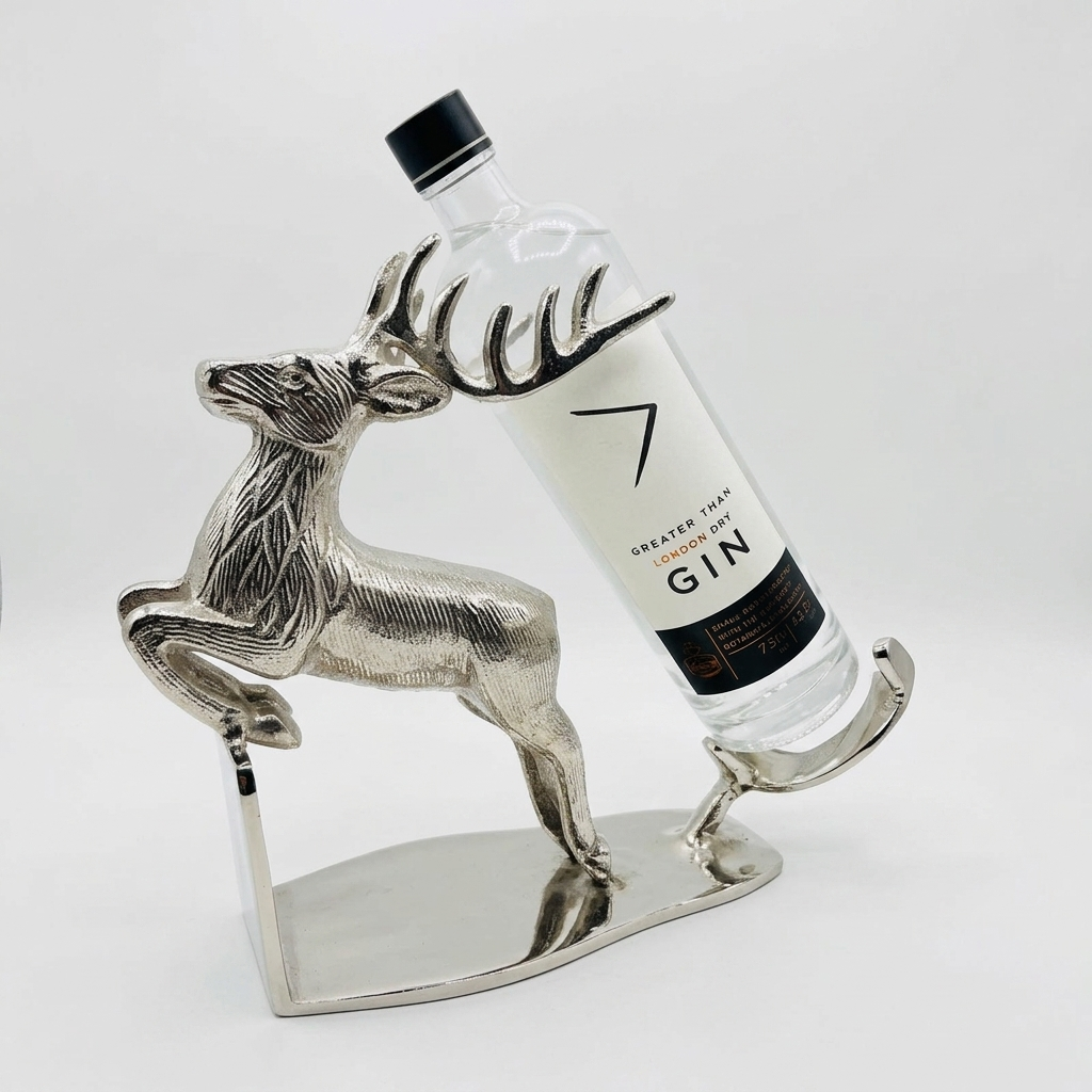Black Deer Bottle Holder Showpiece