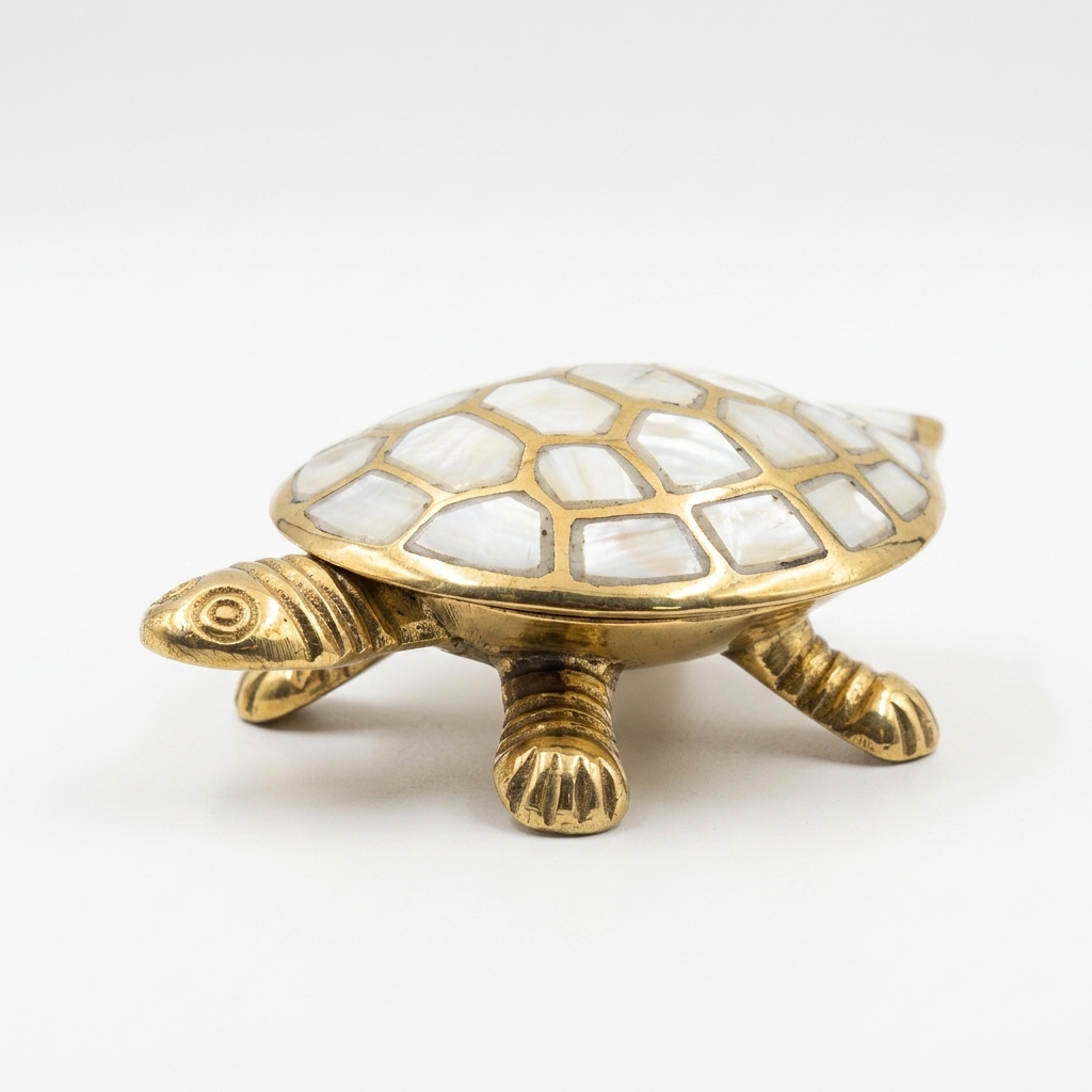 Luxury turtle showpiece for home decor with intricate shell design