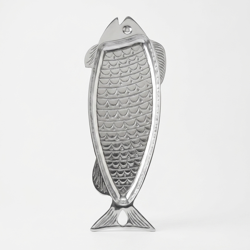 Handcrafted Silver Fish Showpiece for Home Decor