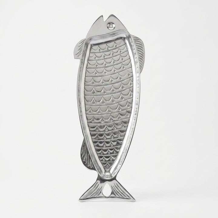 Handcrafted Silver Fish Showpiece for Home Decor