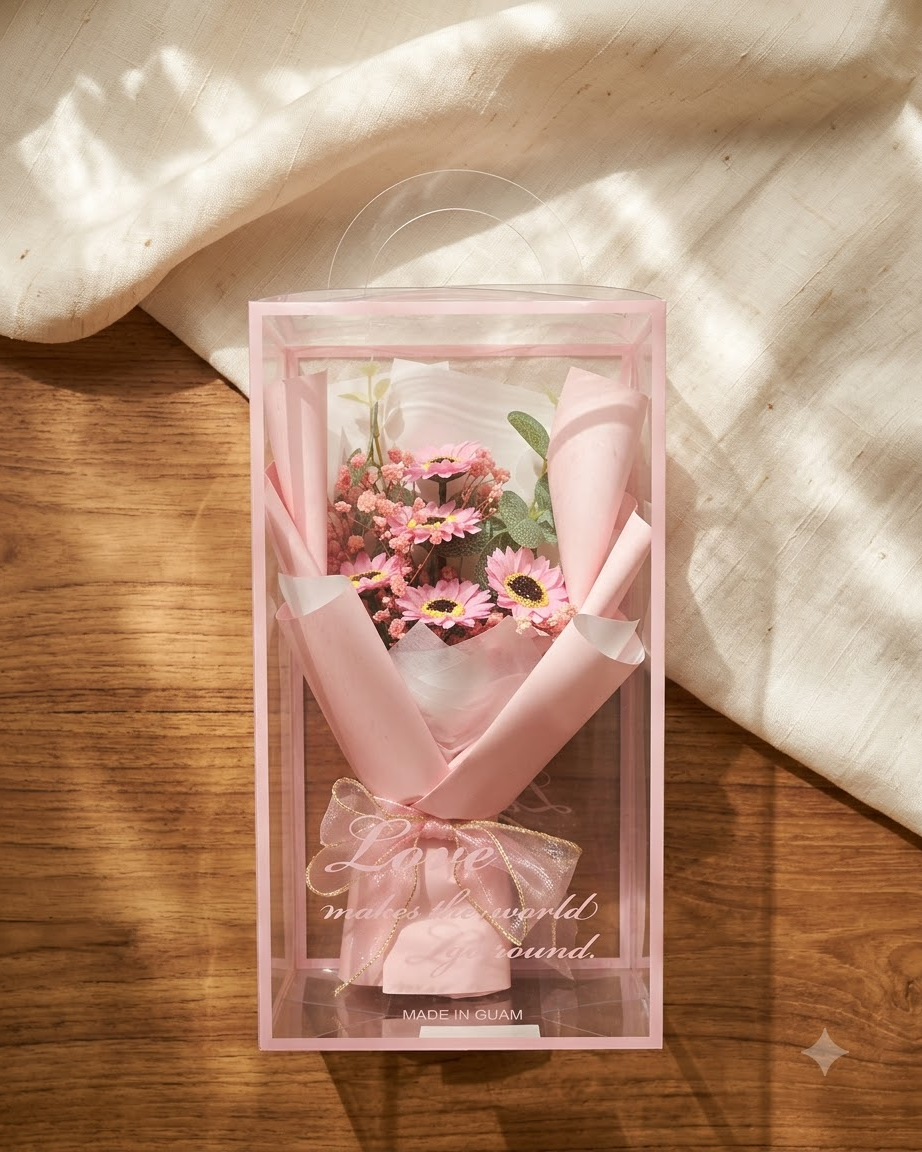 Pink Daisy Bouquet in Gift Box