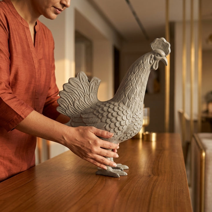 Premium Decorative Rooster Table Accent for console and shelves