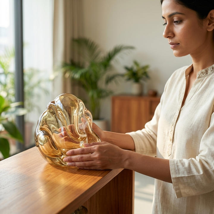 Luxury Glass Ganesha Showpiece for home and office