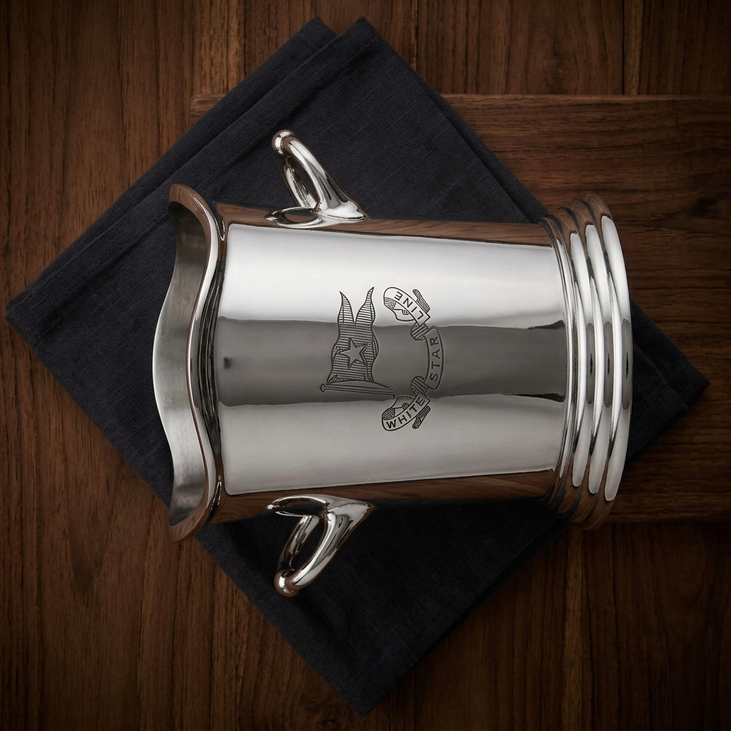 Silver Ice Bucket with Handles