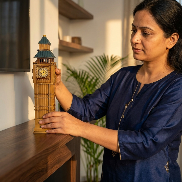 Handcrafted Big Ben Tower Table Clock