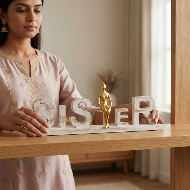 Luxury sister gift showpiece for shelf, desk and living room decor