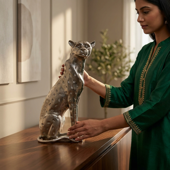 Black Leopard Showpiece for Home Decor