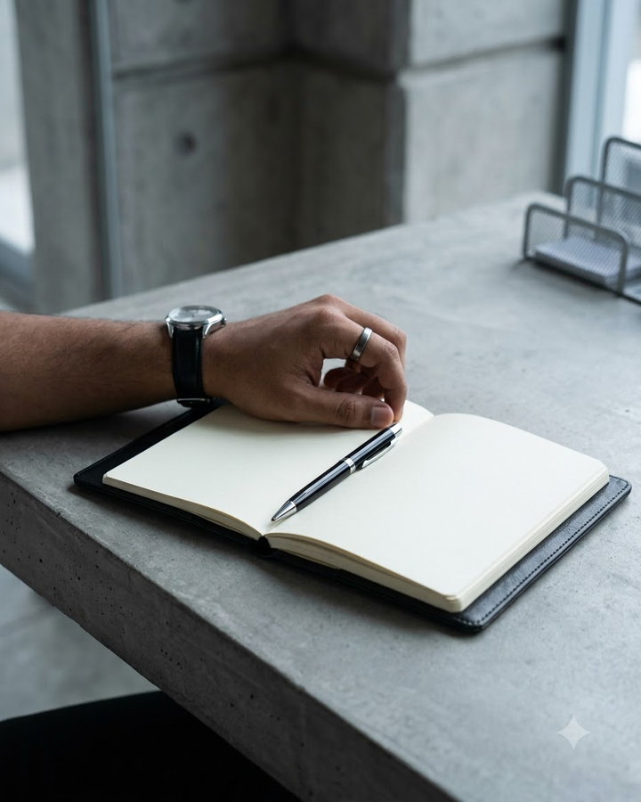 Black Notebook and Pen Gift Set