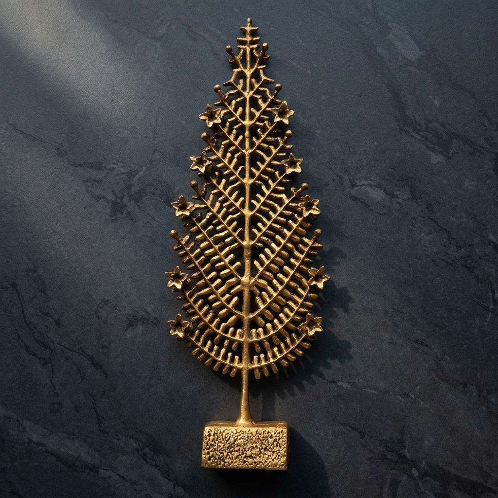 Golden Metal Tree Showpiece for Home Decor