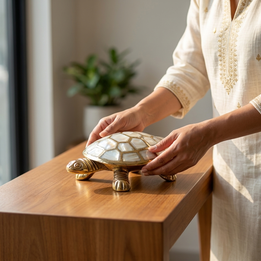Luxury Turtle Showpiece with detailed shell for gifting