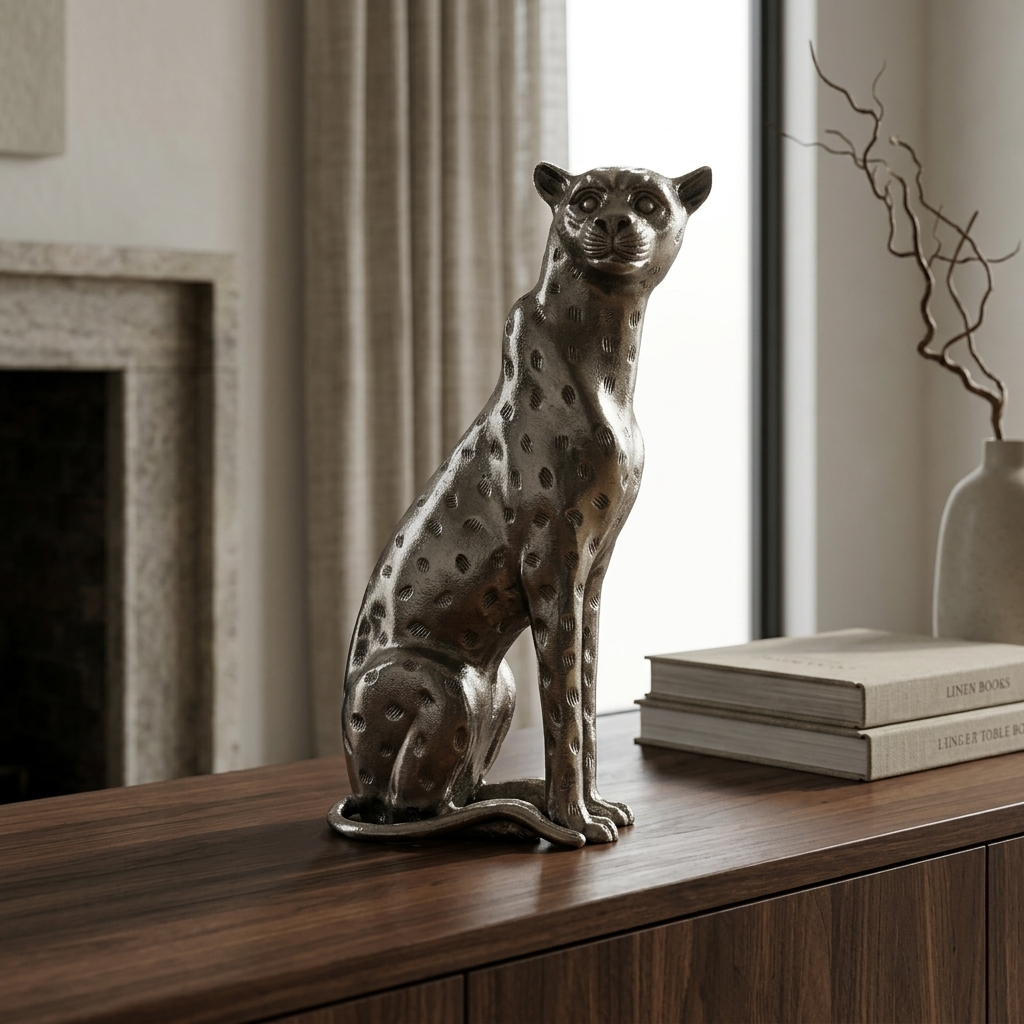 Black Leopard Showpiece for Home Decor
