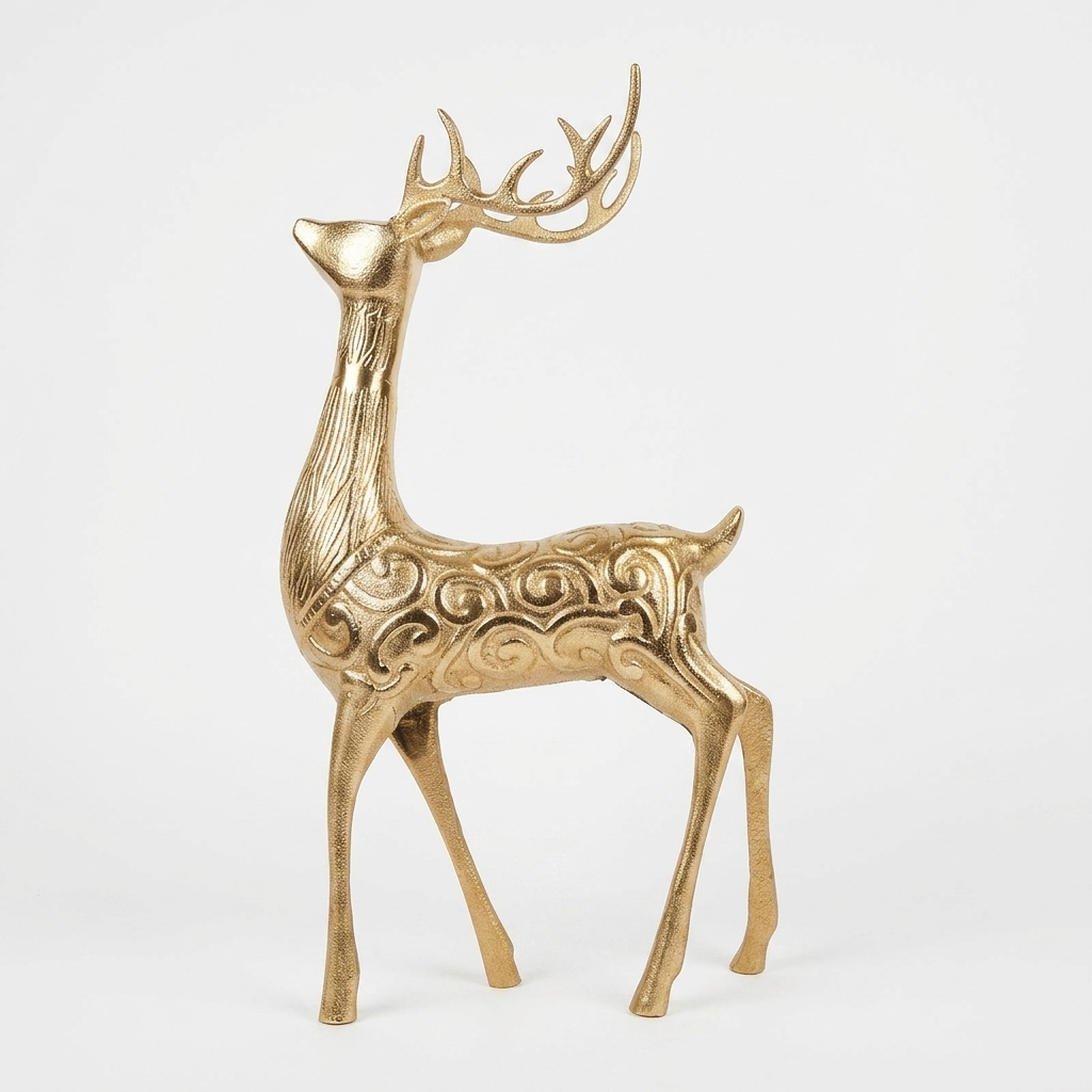 Golden Deer Showpiece for Home Décor