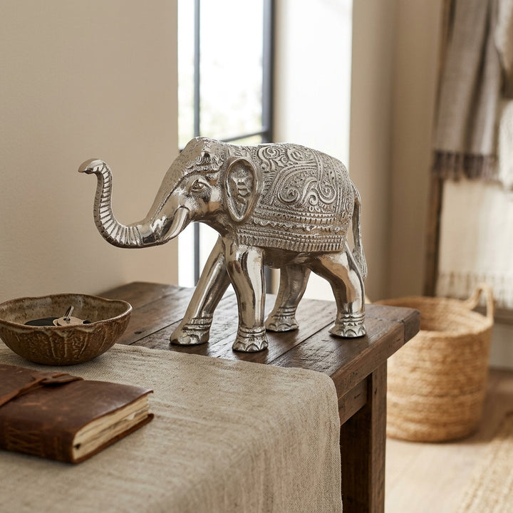 Premium Silver Elephant Showpiece for luxury interiors