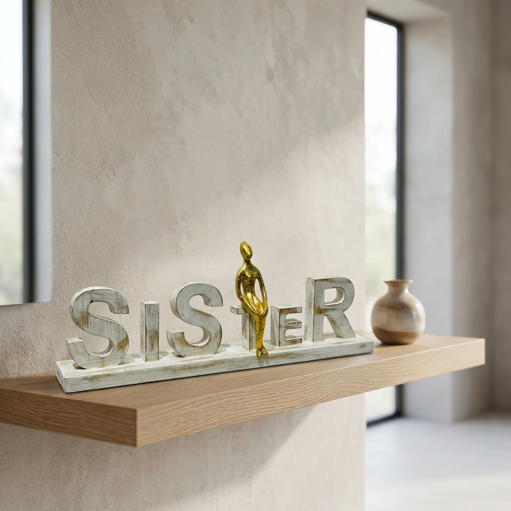 Elegant sister showpiece for home decor and Raksha Bandhan gifting