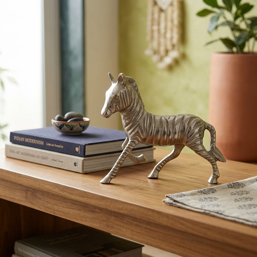 Elegant silver horse sculpture for premium home décor