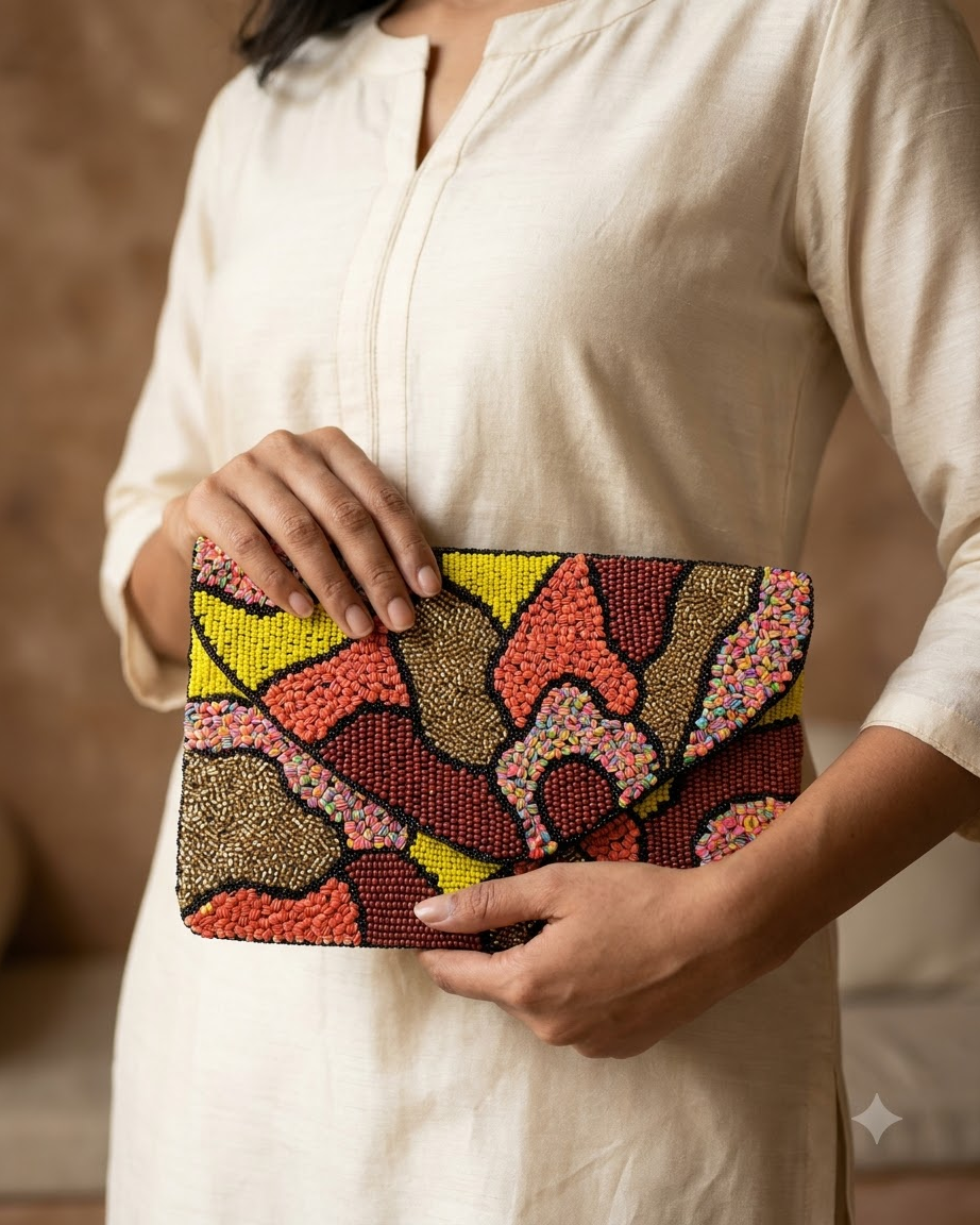 Beaded Clutch Bag