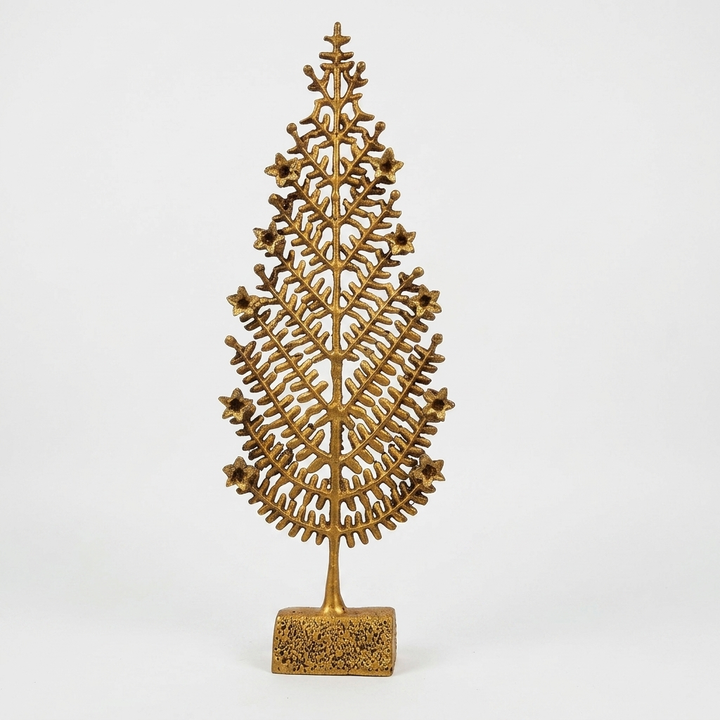 Golden Metal Tree Showpiece for Home Decor