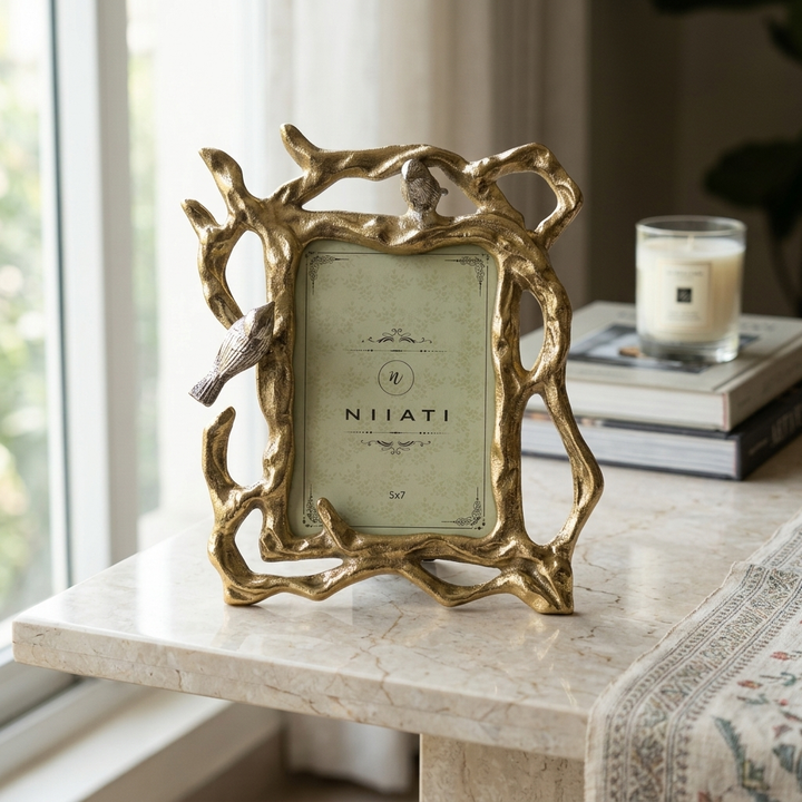 Handcrafted Antique Gold Photo Frame