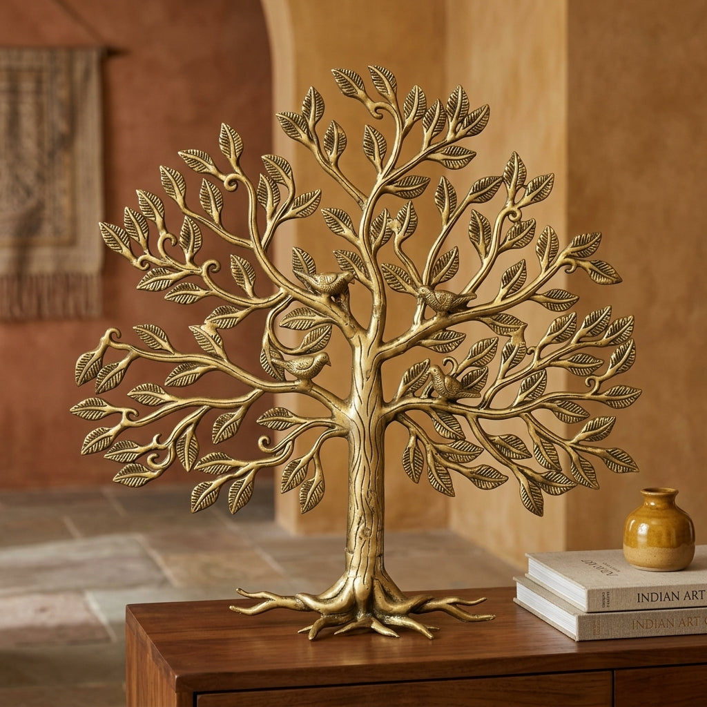Premium Tree of Life Decorative Table Accent with vintage finish