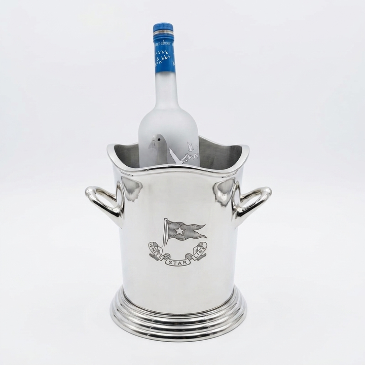Silver Ice Bucket with Handles