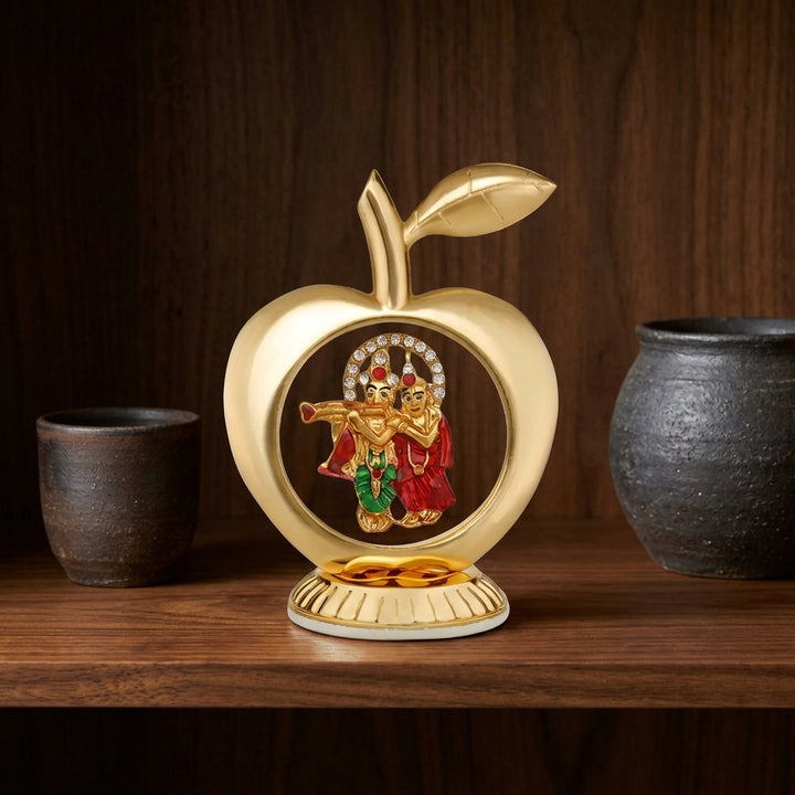 Elegant Radha Krishna Apple Table Decor for luxury gifting