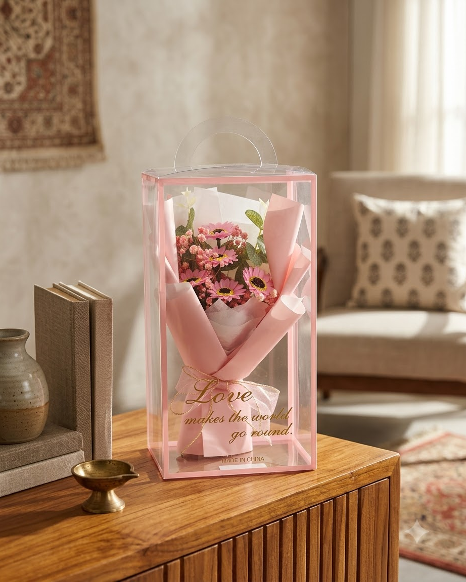 Pink Daisy Bouquet in Gift Box