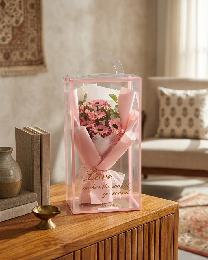 Pink Daisy Bouquet in Gift Box
