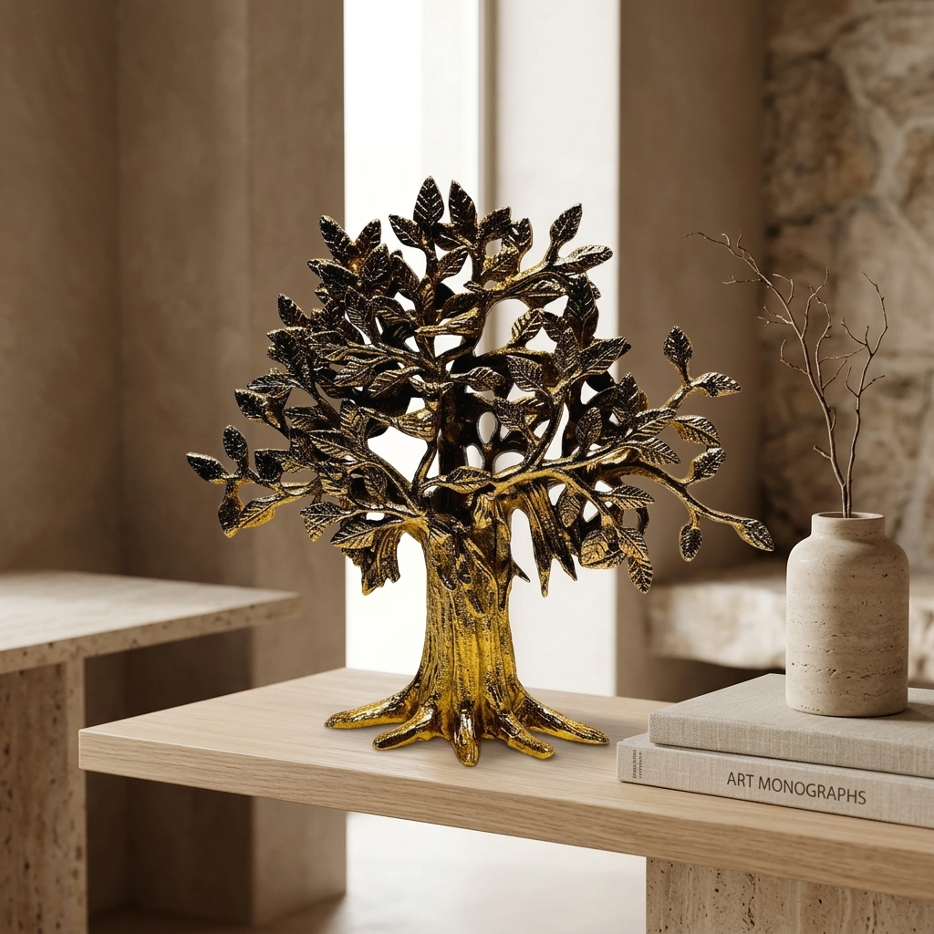 Golden Tree of Life Showpiece for Home Decor