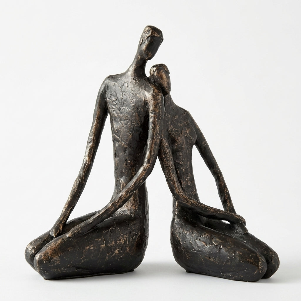 Abstract couple sculpture showpiece for modern home décor