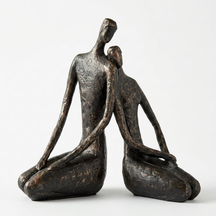 Abstract couple sculpture showpiece for modern home décor