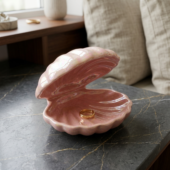 Premium Shell Jewellery Trinket Box holder and keepsake box for gifting