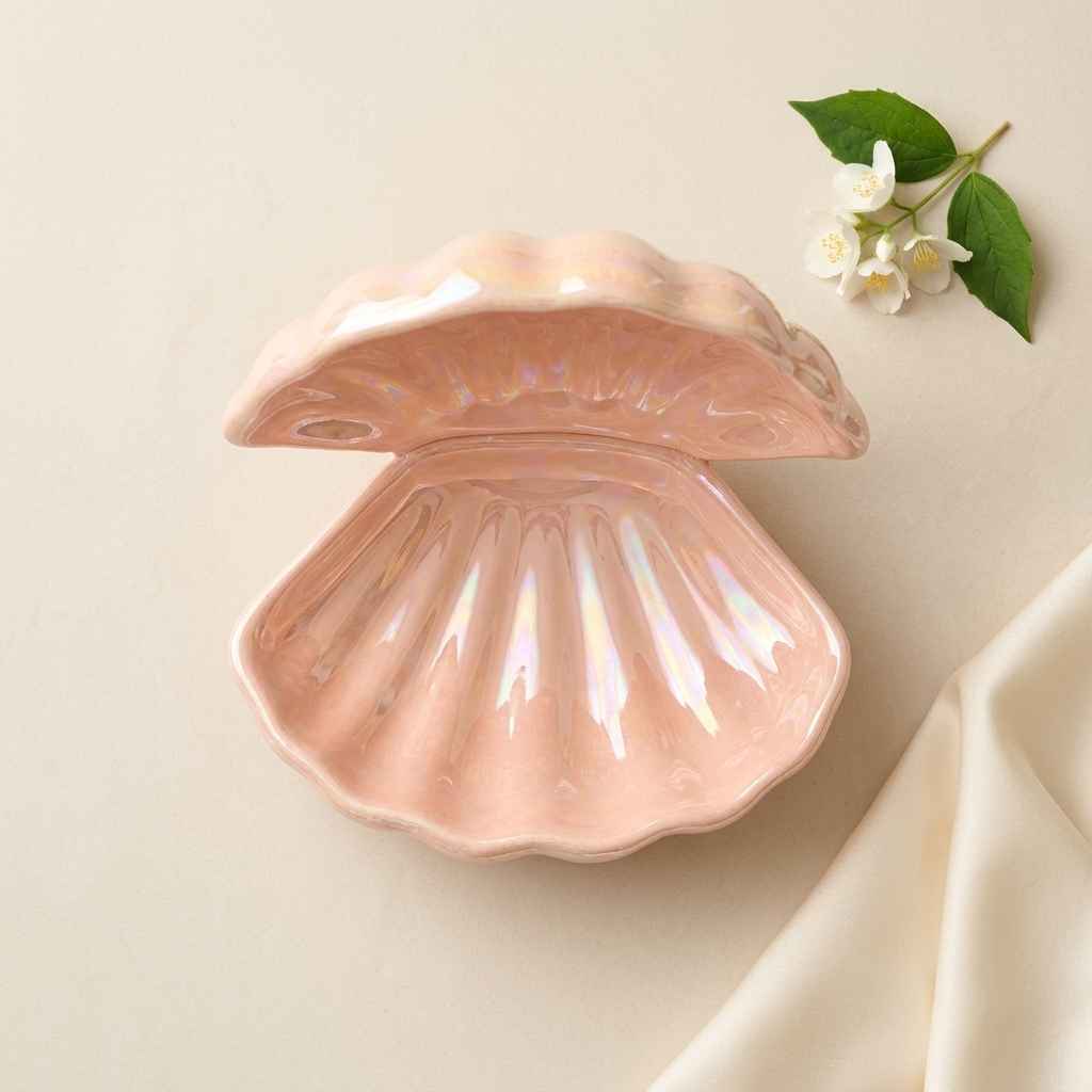 Premium Shell Jewellery Trinket Box displayed as home decor